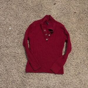 Chic Burgundy Turtleneck Sweater